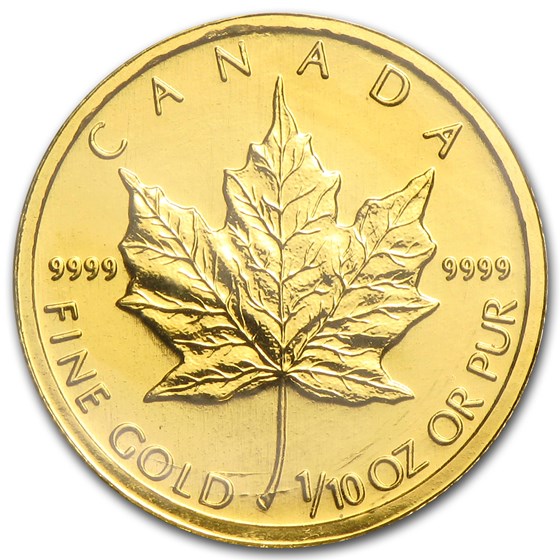 1996 Canada 1/10 oz Gold Maple Leaf BU 1996 Canada 1/10 oz Gold Maple Leaf BU